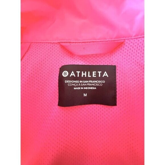 Athleta Westerly Jacket Women’s M Pink windbreaker Water Repellent Lightweight - Picture 3 of 11